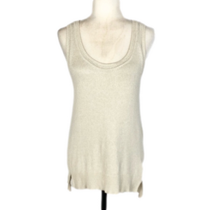 Banana Republic cream and gold tank top